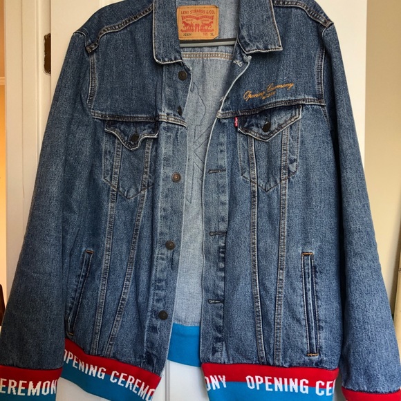 RARE DESIGNER SPECIAL EDITION Opening Ceremony x Levi’s Jean Jacket XL Unisex - Picture 6 of 11